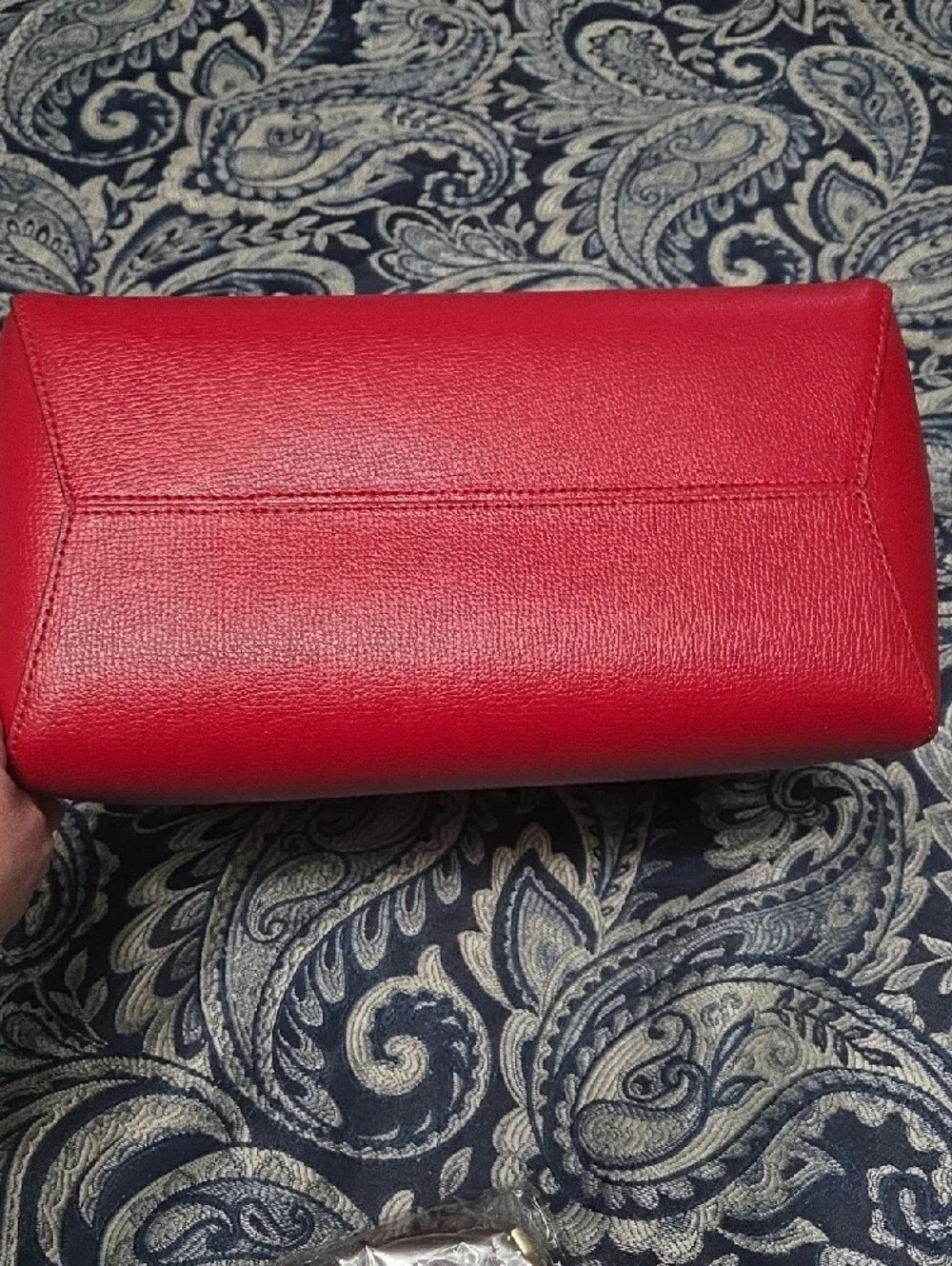 kate spade Red Structured Top-Handle Satchel with Gold Hardware